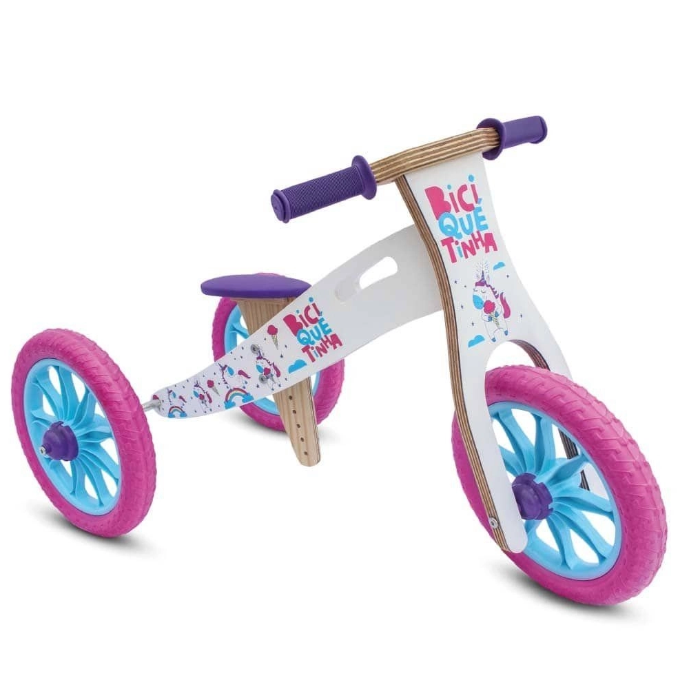 Triciclo Infantil 2 Em 1 Bicicleta De Equilíbrio Até 25kg